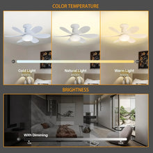 Load image into Gallery viewer, 30W E27 Ceiling Fan With LED Light And Remote Control 3 Colors Modern Ceiling Socket Fan For Living Room Bedroom 85-265V
